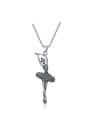 thumb Creative Ballet Shaped High Polished Titanium Pendant 0