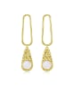 thumb 925 Sterling Silver With Gold Plated Personality Water Drop Drop Earrings 0