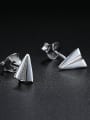 thumb Personalized Tiny Paper Plane 925 Sterling Silver Stud Earrings 1