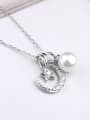 thumb Freshwater Pearl Moon Star Necklace 2