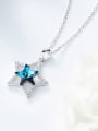 thumb Fashion Hollow Star austrian Crystal Pendant Copper Necklace 2