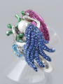 thumb Personalized Mermaid Artificial Pearl Cubic Rhinestones Alloy Ring 2