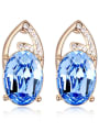 thumb Personalized Oval austrian Crystal-accented Alloy Stud Earrings 1