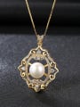 thumb Sterling Silver 18K gold micro inlaid 3A zircon jewelry necklace 2