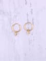 thumb Titanium With Gold Plated Personality Geometric Stud Earrings 2