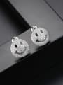 thumb Copper With 3A cubic zirconia Cute Face Stud Earrings 2