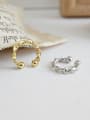 thumb 925 Sterling Silver With Gold Plated Simplistic Irregular Clip On Earrings 4