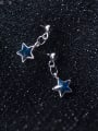 thumb Sterling silver minimalist fashion blue star earrings 0