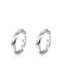thumb Exquisite Platinum Plated Twisted Round Shaped Earrings 0