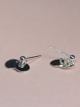 thumb Simple Tiny Double Circles 925 Silver Stud Earrings 0
