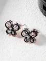 thumb Elegant Butterfly Cubic Rhinestones Stud Earrings 2