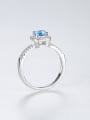 thumb 925 Sterling Silver With Cubic Zirconia Fashion Square Band Rings 3