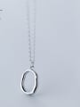 thumb 925 Sterling Silver With Platinum Plated Simplistic Geometric Necklaces 0