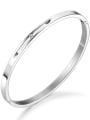 thumb Stainless Steel With Zirconia in minimalist style Bangles 2