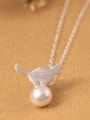 thumb Lovely Cat Freshwater Pearl Clavicle Necklace 0