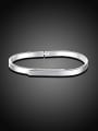 thumb Women Exquisite Platinum Plated Smooth Bangle 2