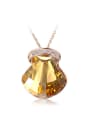 thumb Elegant Women Scallop Crystal Necklace 0