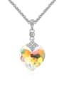 thumb Fashion Shiny Heart austrian Crystal Pendant Alloy Necklace 1