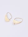 thumb Titanium With Gold Plated Punk Concave Surface Irregular Hook Earrings 4