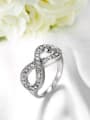 thumb All-match Figure Eight Shaped Austria Crystals Ring 3