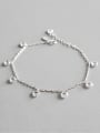 thumb 925 Sterling Silver With Silver Plated Simplistic Cross chain Anklets 0