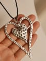thumb Antique Silver Plated Heart Shaped Necklace 2