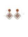 thumb Alloy With Imitation Gold Plated Simplistic Geometric Drop Earrings 4