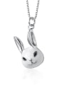 thumb 925 Sterling Silver With Platinum Plated Cute Rabbit Necklaces 2