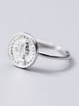 thumb 925 Sterling Silver With Platinum Plated Trendy Face Rings 0