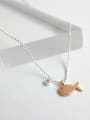thumb Personalized Rose Gold Plated Little Fish Pendant Silver Necklace 0