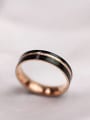 thumb Black Glue Rose Gold Plated Ring 0