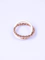 thumb Cross Twist Rose Gold Plated Ring 1