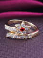 thumb Exquisite Red 18K Gold Plated Star Shaped Ring 1