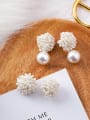thumb Alloy With White Gold Plated Trendy Charm Beads Stud Earrings 0