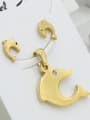 thumb Gold Plated Dolphin Shaped Two Pieces Set 0