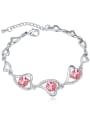 thumb Exquisite Hollow Hearts Cubic austrian Crystals Alloy Bracelet 2