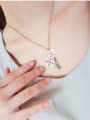 thumb Chinese National Style Gourd Titanium Rose Gold Necklace 1