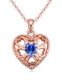thumb Fashion Hollow Heart austrian Crystal Alloy Necklace 4
