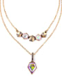 thumb Exquisite Multi-layer Irregular Rhinestones Alloy Necklace 2