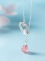 thumb 925 Sterling Silver With Platinum Plated Simplistic Hollow Heart Locket Necklace 3
