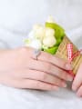 thumb Hollow Round Shining Zircons Fashion Ring 2