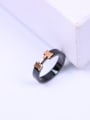 thumb Fashion Letters H Black Ring 1