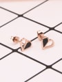 thumb Love Hearts Black Agate Stud Earrings 2