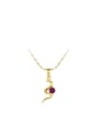 thumb Copper Alloy 23K Gold Plated Fashion Gemstone Necklace 0
