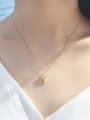 thumb Sterling Silver simple starfish silver gold necklace two color optional 1