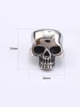 thumb Retro Skull Titanium Statement Ring 2