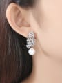 thumb Copper With Cubic Zirconia  Luxury Flower Chandelier Earrings 1