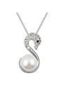 thumb Fashion Imitation Pearl-accented Swan Alloy Necklace 1