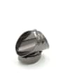 thumb Exaggerated Personalized Natural Crystal Black Opening Ring 3