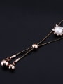 thumb All-match Women AAA Zircon Pearl Sweater Necklace 1